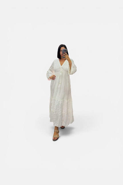 Dress boho chic dettagli pizzo