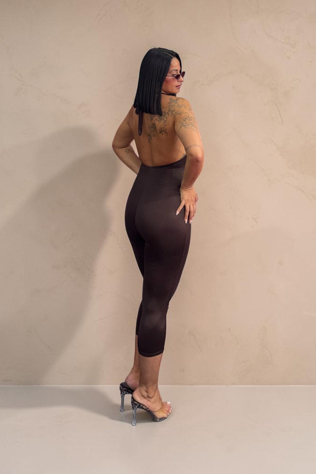 Jumpsuit midi cacao