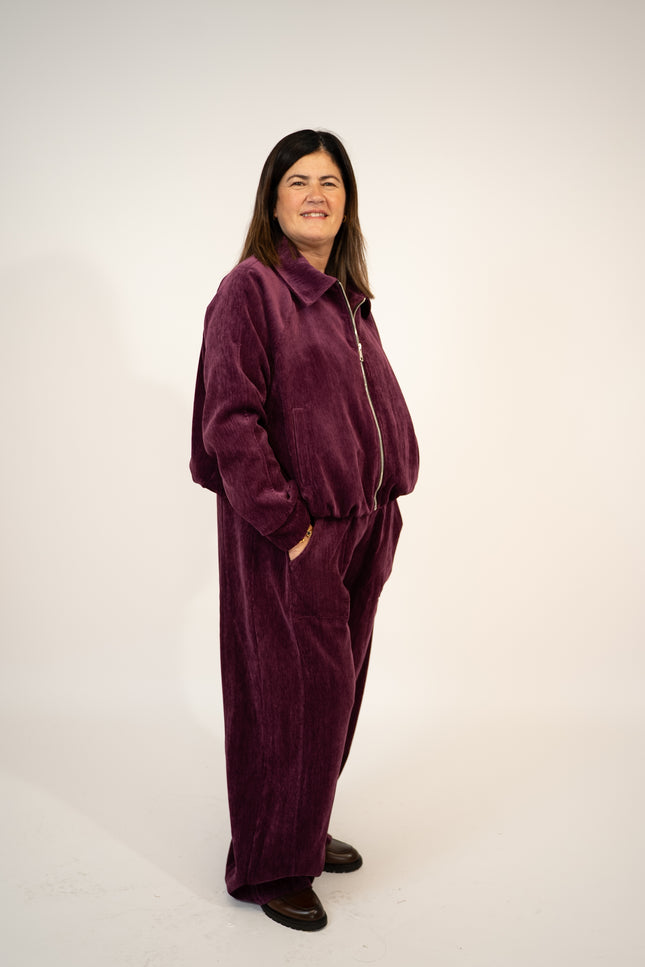 Cordset vellutino bomber pantalone