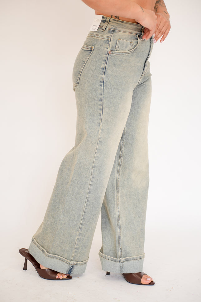 Jeans sabbiato  piegone monique