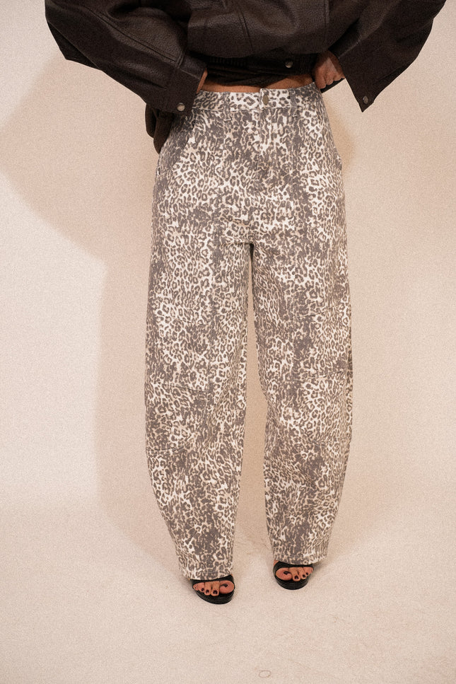 Jeans ballon animalier