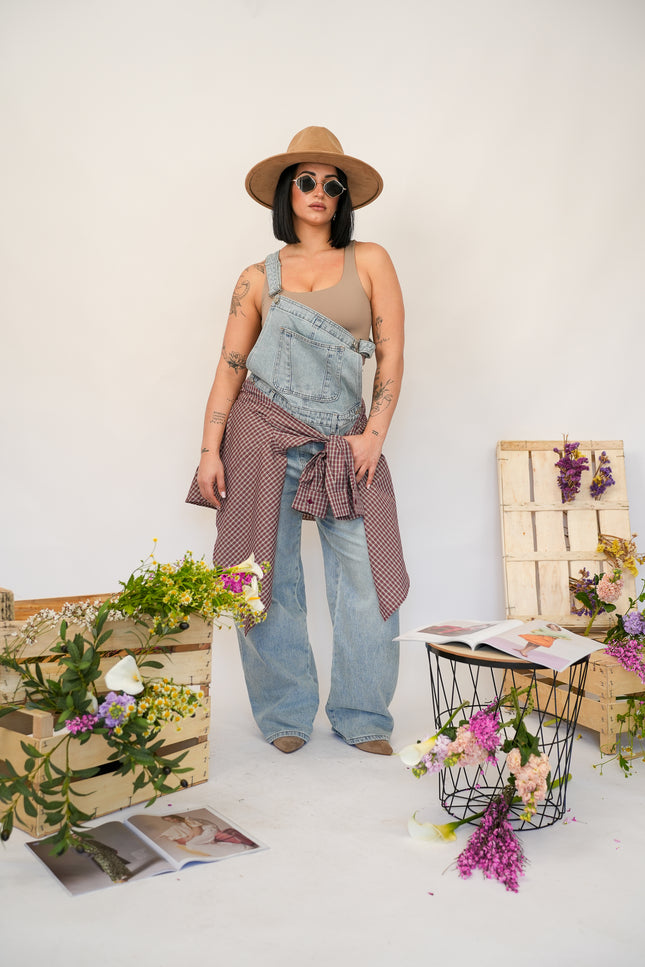 Salopette denim ballon