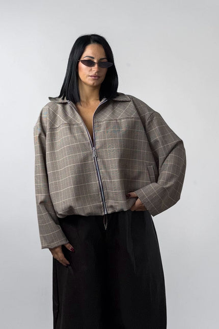Bomber tartan Beije
