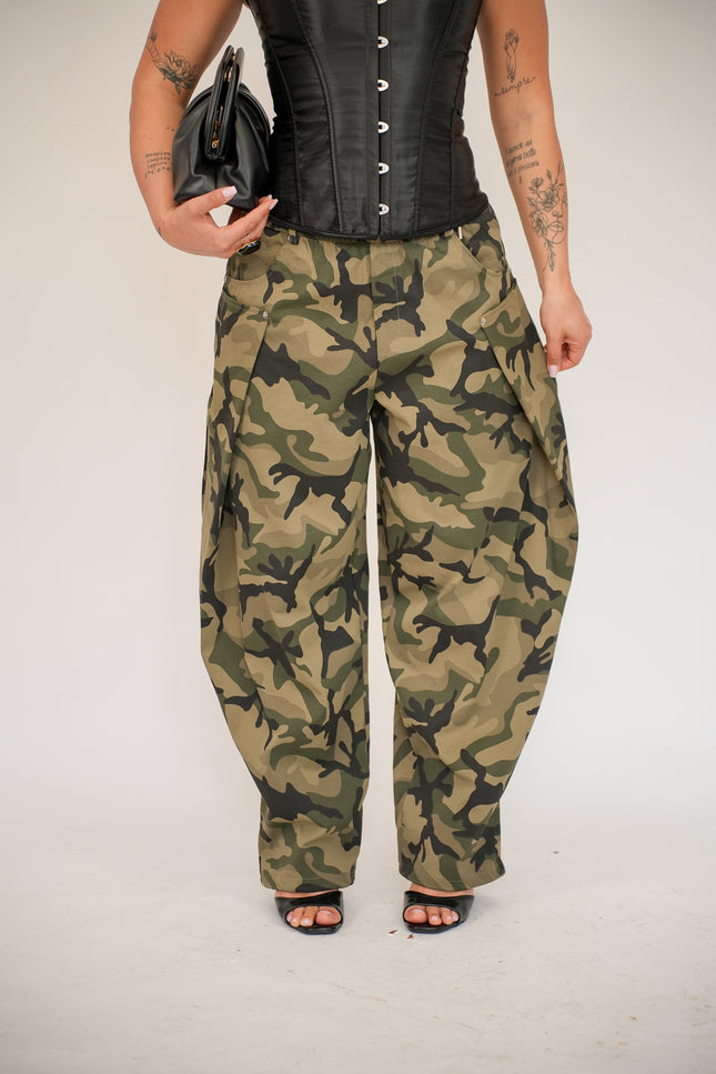 Pantalone ballon mimetico