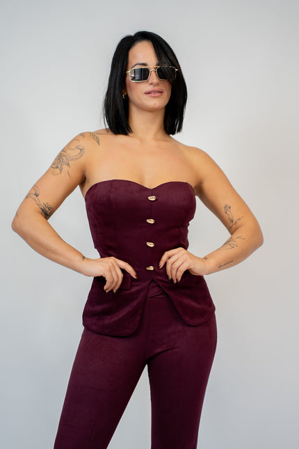 Cordset Luxury vellutino bordeaux