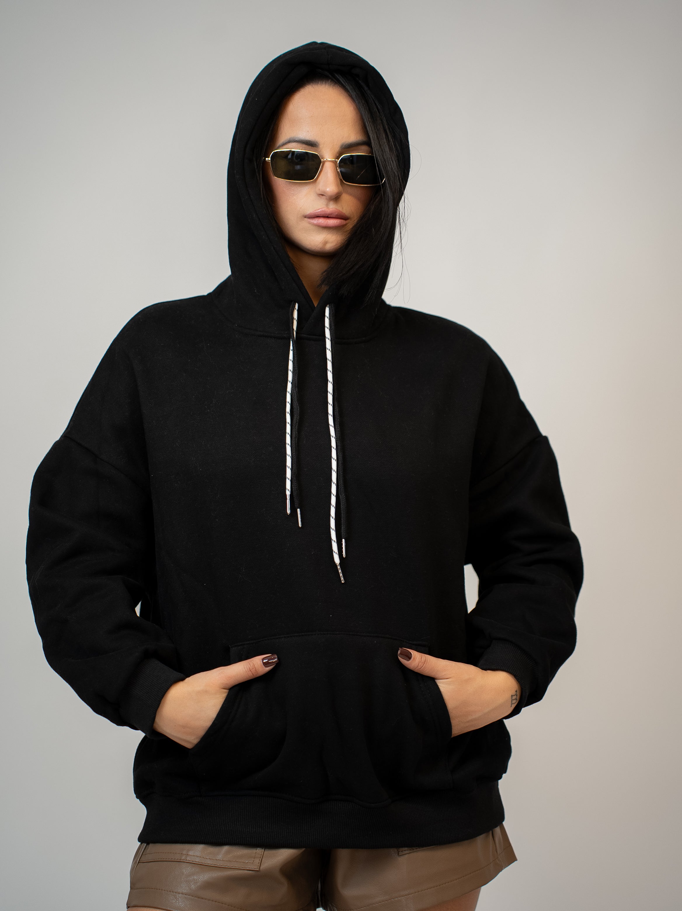 Felpa oversize con cappuccio
