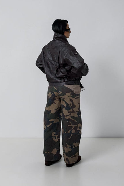 Jacket ecopelle testa di moro