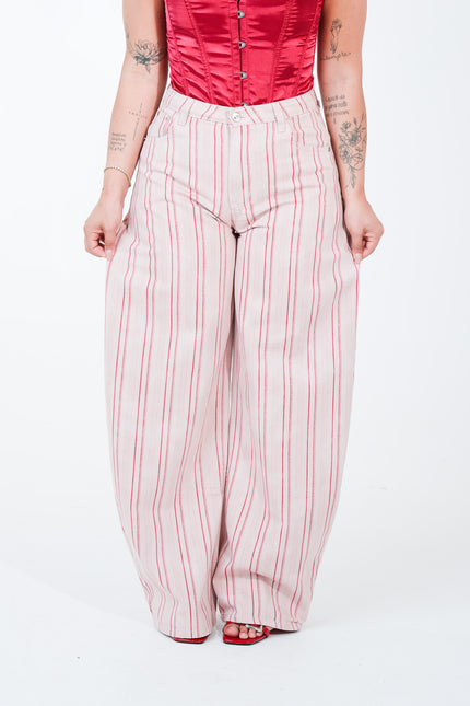 Jeans ballon pink/red