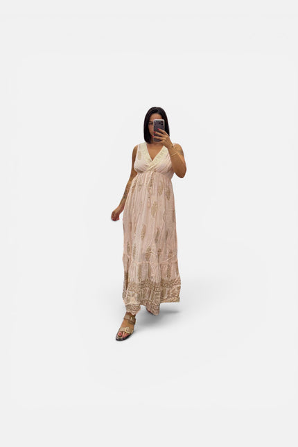 Dress con dettagli oro
