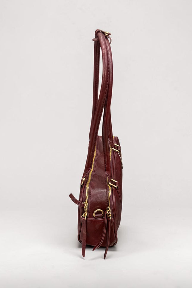 Borsa baguette burgundy