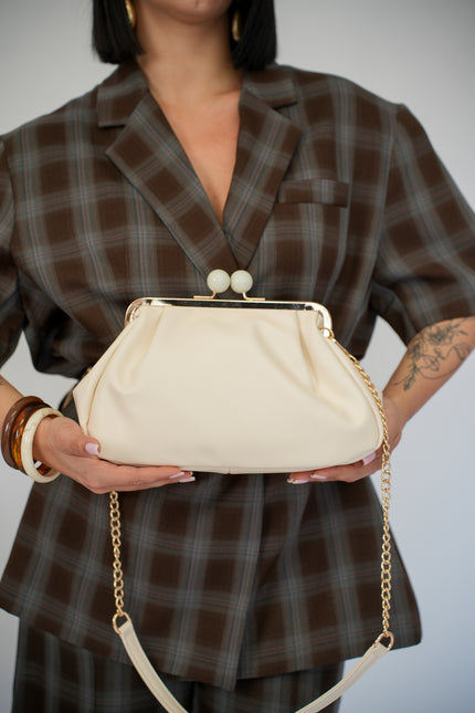 Clutch ecopelle burro