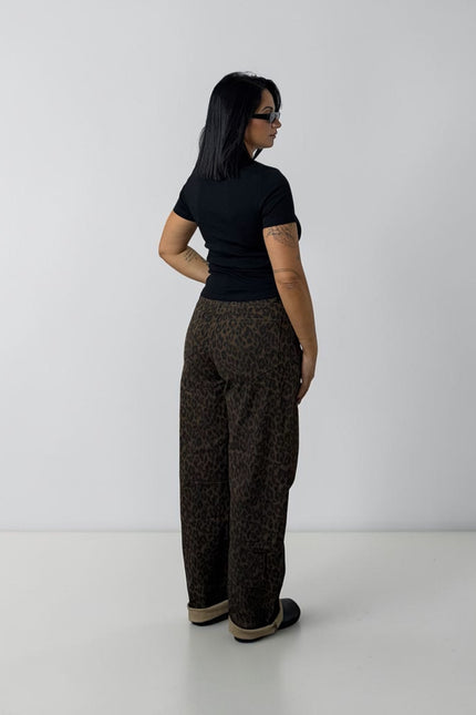 Jeans ballon animalier