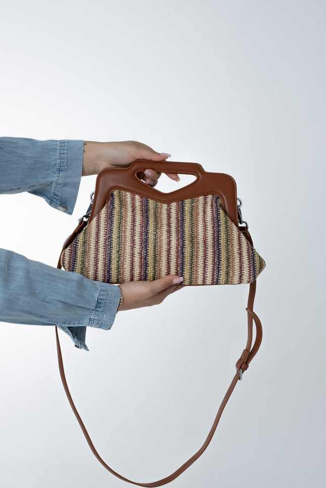 Clutch rafia chiusura a scatto 2