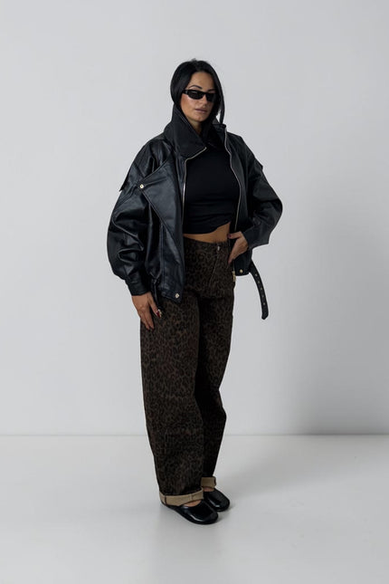 Jacket ecopelle nera