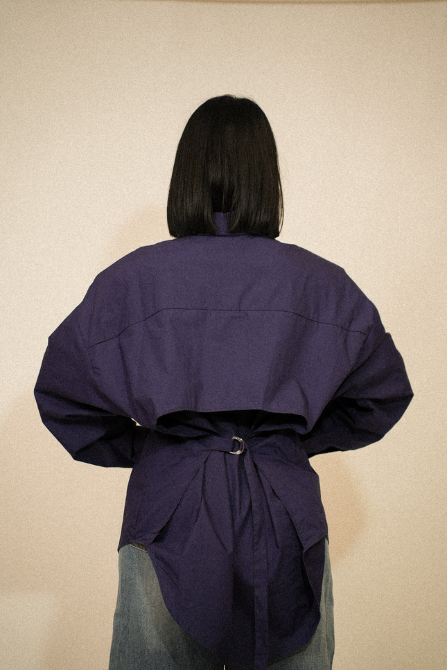 Maxi camicione con spalline blu