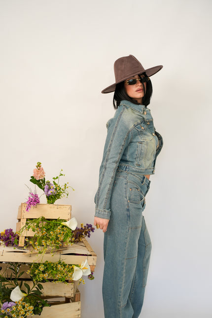 Cappello cowboy in suede