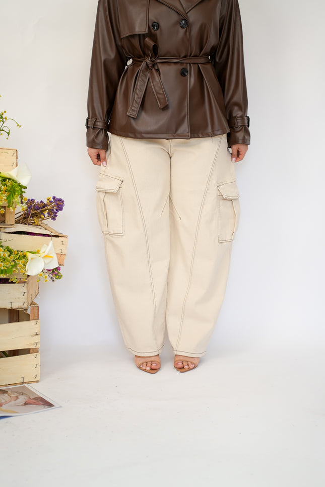 Jeans cargo ballon burro