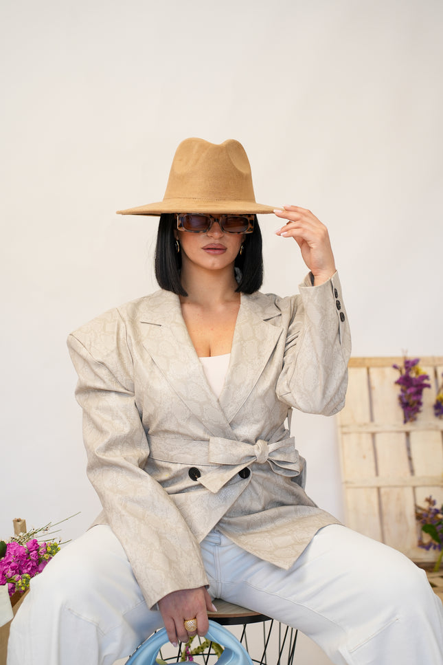 Blazer Pyton ecopelle beije