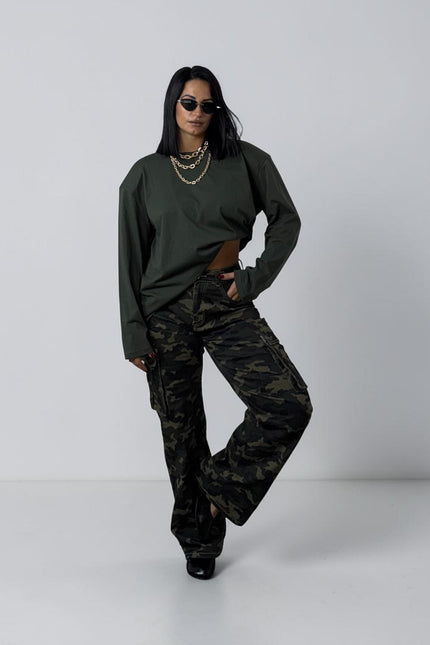Jeans cargo mimetico
