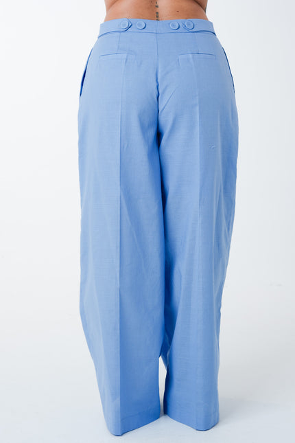 Tailleur Made in Italy mezza manica azzurro