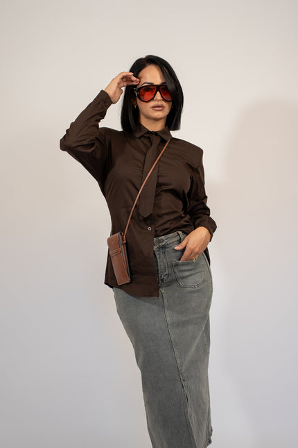 Camicia cotone cravatta