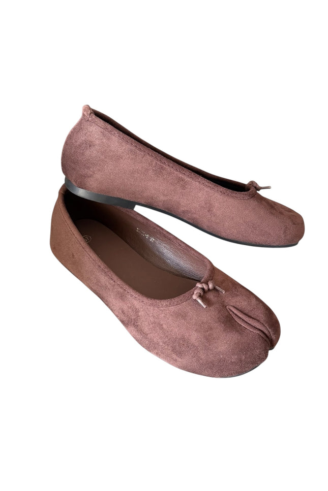 Ballerina camoscio cacao Tabi