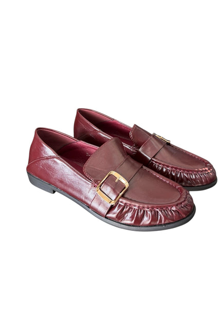 Mocassino ecopelle bordeaux